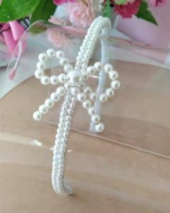 tiara de perola com arame