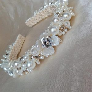 tiara de perola de luxo