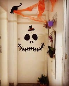 enfeite de porta de halloween