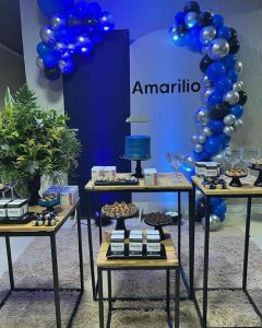 decoração de aniversario masculino COM MESAS DE FERRO