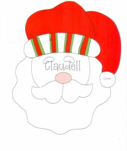molde de papai noel de eva