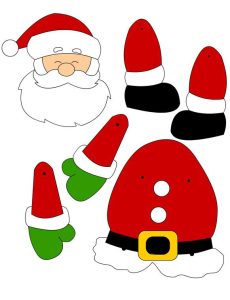 molde de papai noel em eva para porta