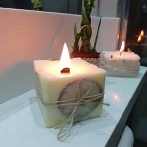 vela aromatica com oleo essencial