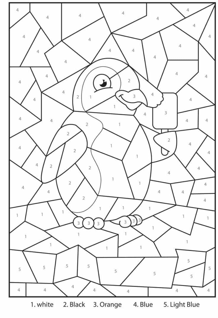 Pinguim para colorir