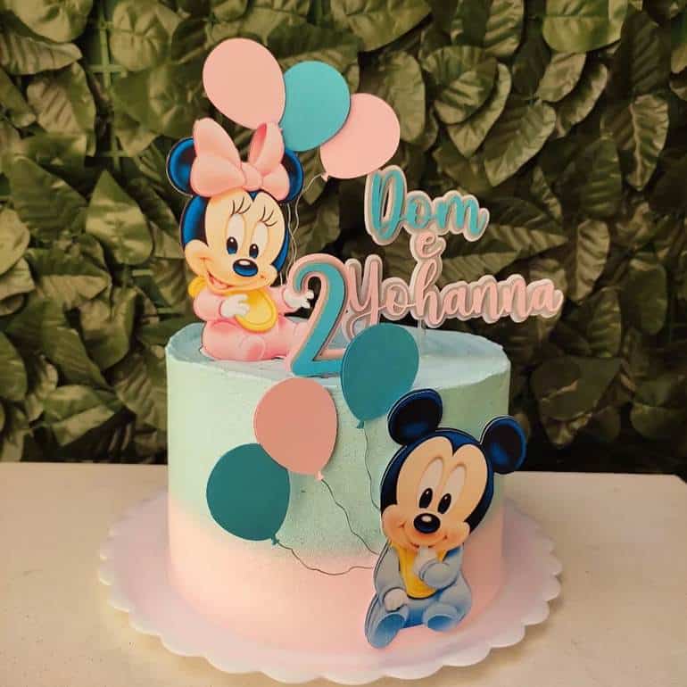 Bolo de Mickey e Minnie