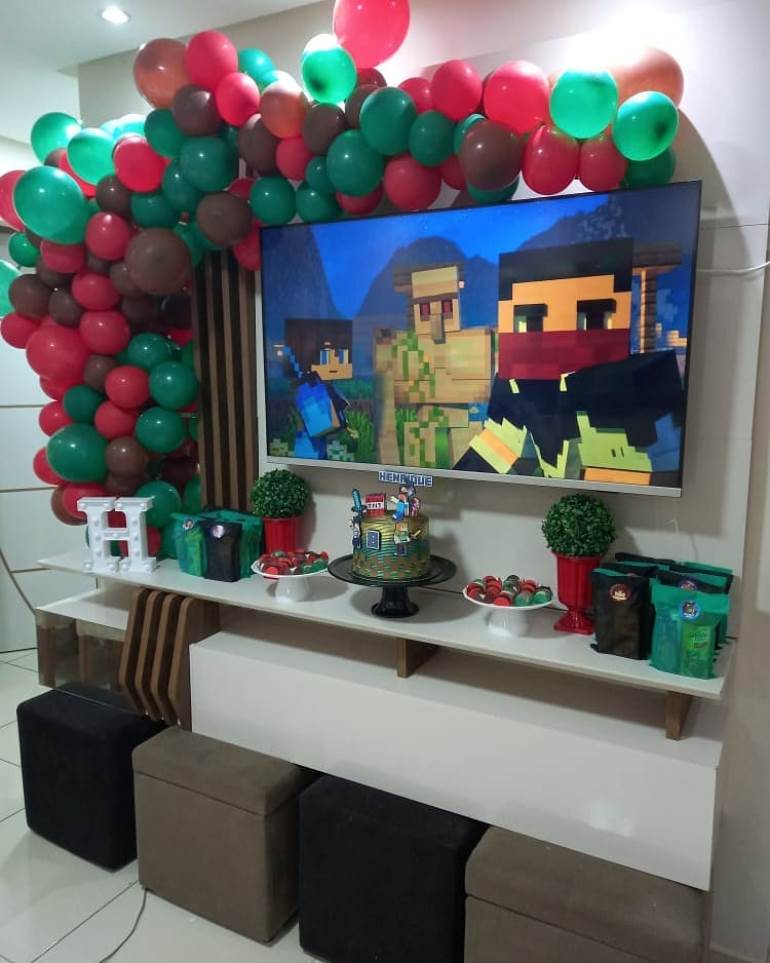 decoração Minecraft infantil