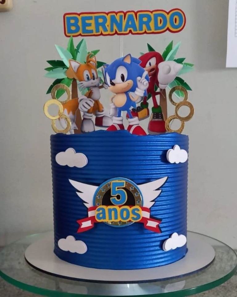 Bolo Sonic: decoração, topo de bolo e modelos simples para se inspirar