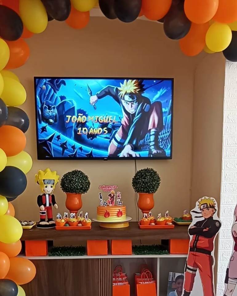 decoração do Naruto infantil