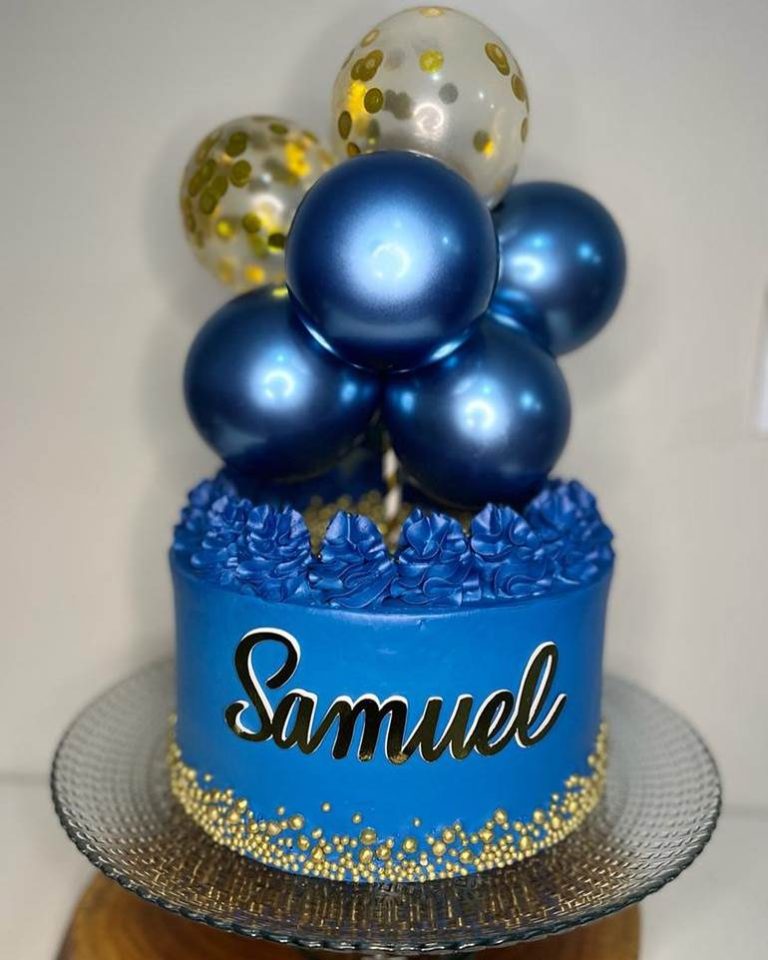 Bolo com balão personalizado em cima: modelos femininos e masculinos