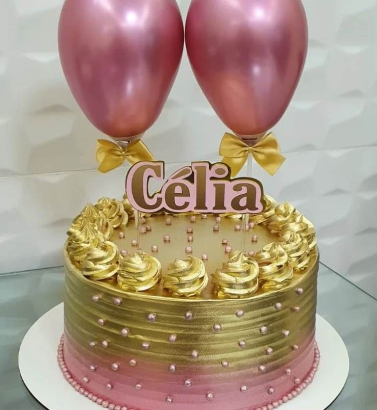 Bolo com balão personalizado em cima: modelos femininos e masculinos