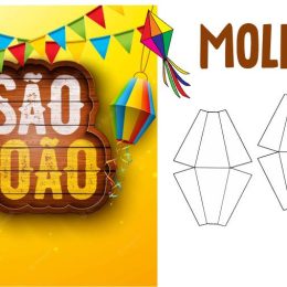 Balão de São João: modelo para colorir, imprimir e molde em PNG