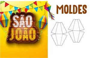 Balão de São João: modelo para colorir, imprimir e molde em PNG
