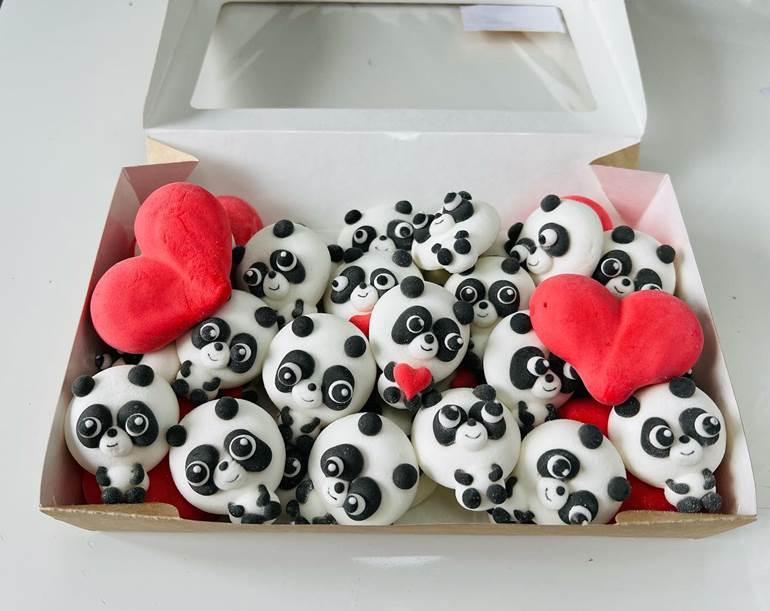 Pandas em marshmallow