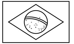 Bandeira do Brasil para colorir, recortar ou montar em A4
