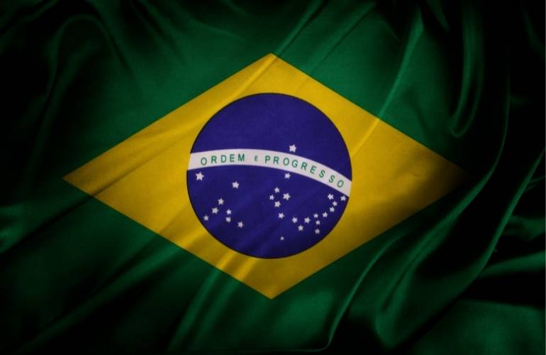 Bandeira do Brasil para colorir, recortar ou montar em A4
