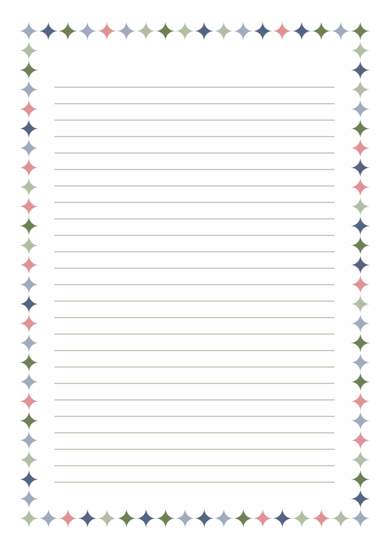 Folha com linhas para imprimir em PDF tamanho A4