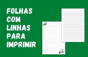 folhas com linhas