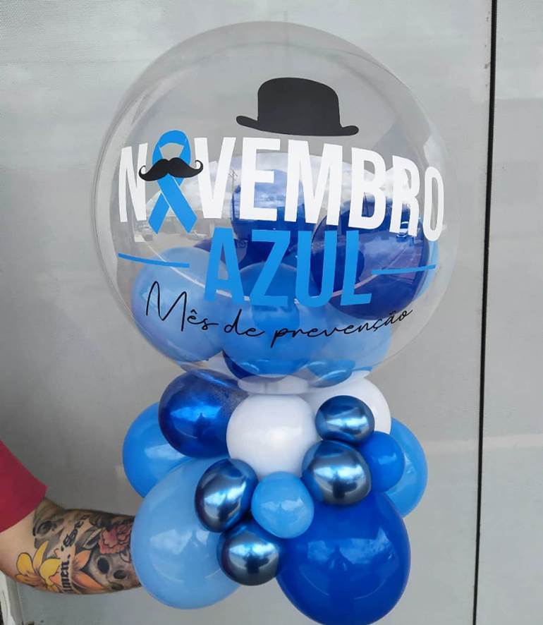 Balão personalizado metálico novembro azul