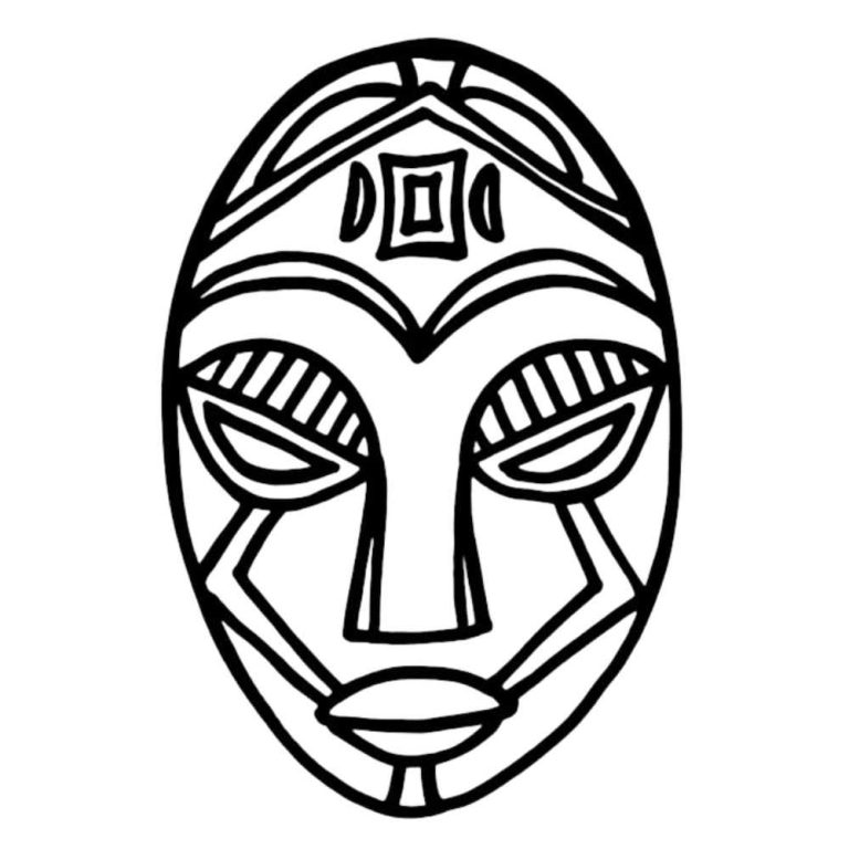 mascara africana modelo- molde - Como Fazer Artesanatos