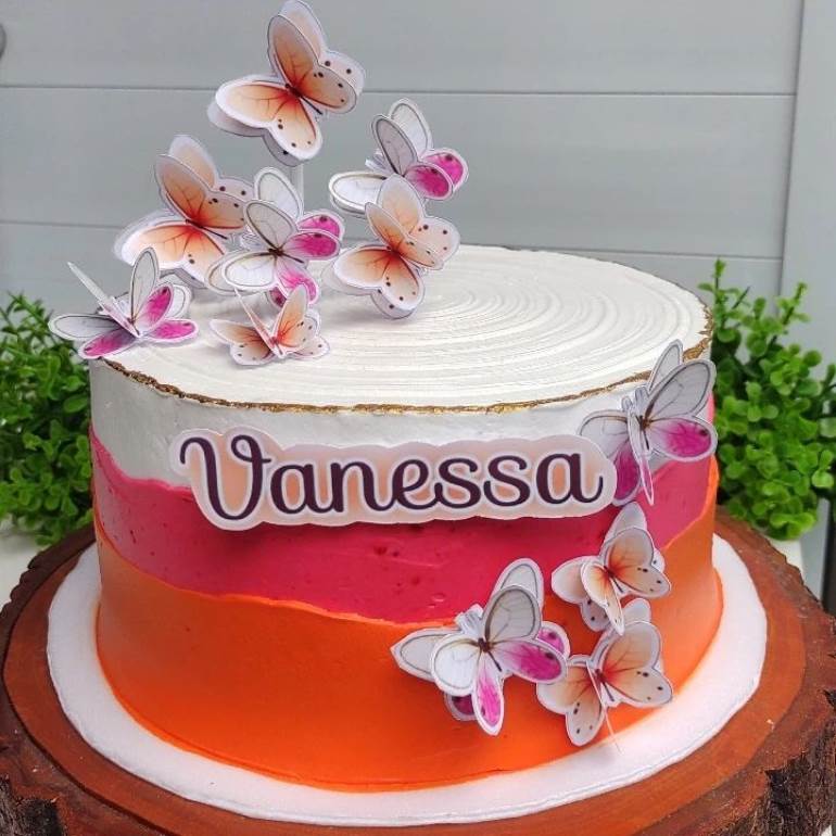 Bolo de borboletas: +95 modelos que parecem obras de arte - Artesanato  Passo a Passo!  Melhores bolos de aniversário, Bolos de aniversário cor de  rosa, Bolos de aniversário