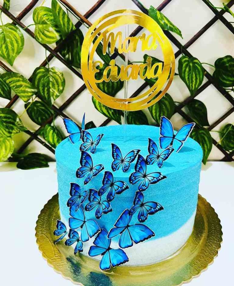 Bolo de borboleta: como fazer os modelos azul, rosa e lilás