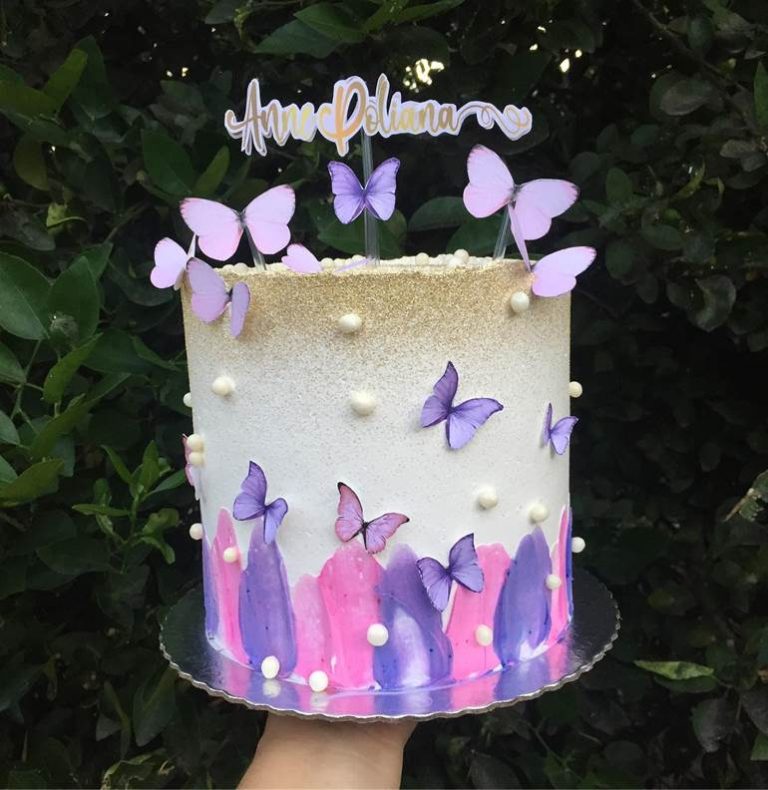 Bolo de borboleta: como fazer os modelos azul, rosa e lilás