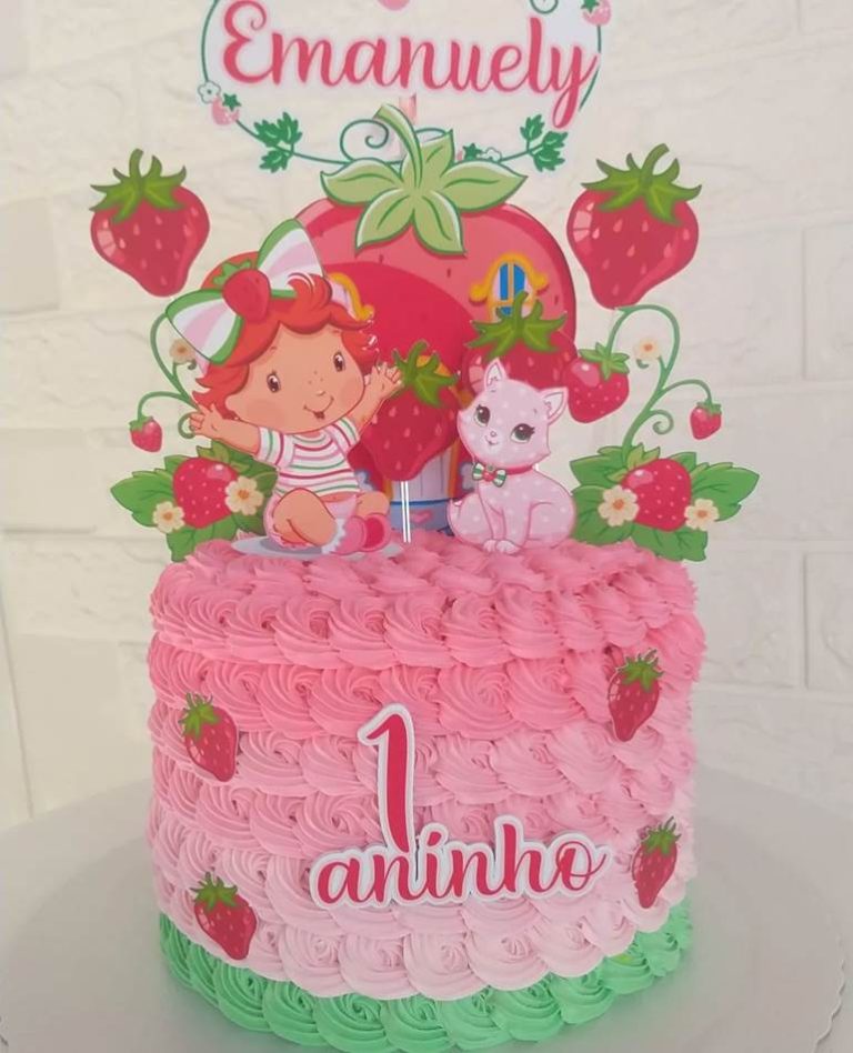 Bolo da Moranguinho: 50 Modelos fantásticos para sua festa