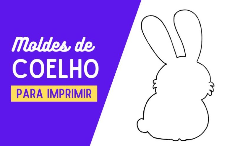 Molde de Coelho: modelos grandes para imprimir de corpo inteiro