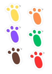 Pegadas de coelho em PDF para imprimir