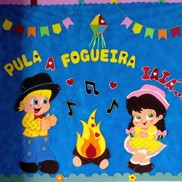 mural de festa junina educação infantil