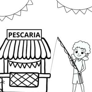 desenho de pescaria