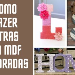 letras em MDF decoradas