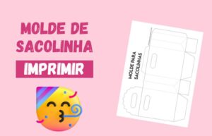 molde sacola png para imprimir
