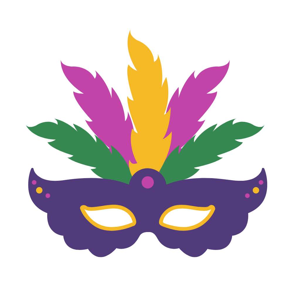 Máscara de Carnaval feminina