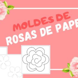 moldes rosas de papel