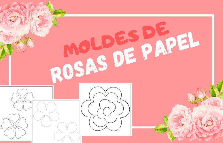 moldes rosas de papel