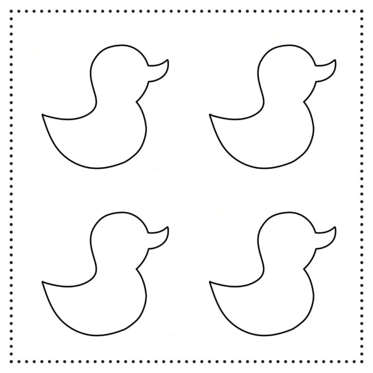 Molde de patinho para imprimir, colorir e recortar