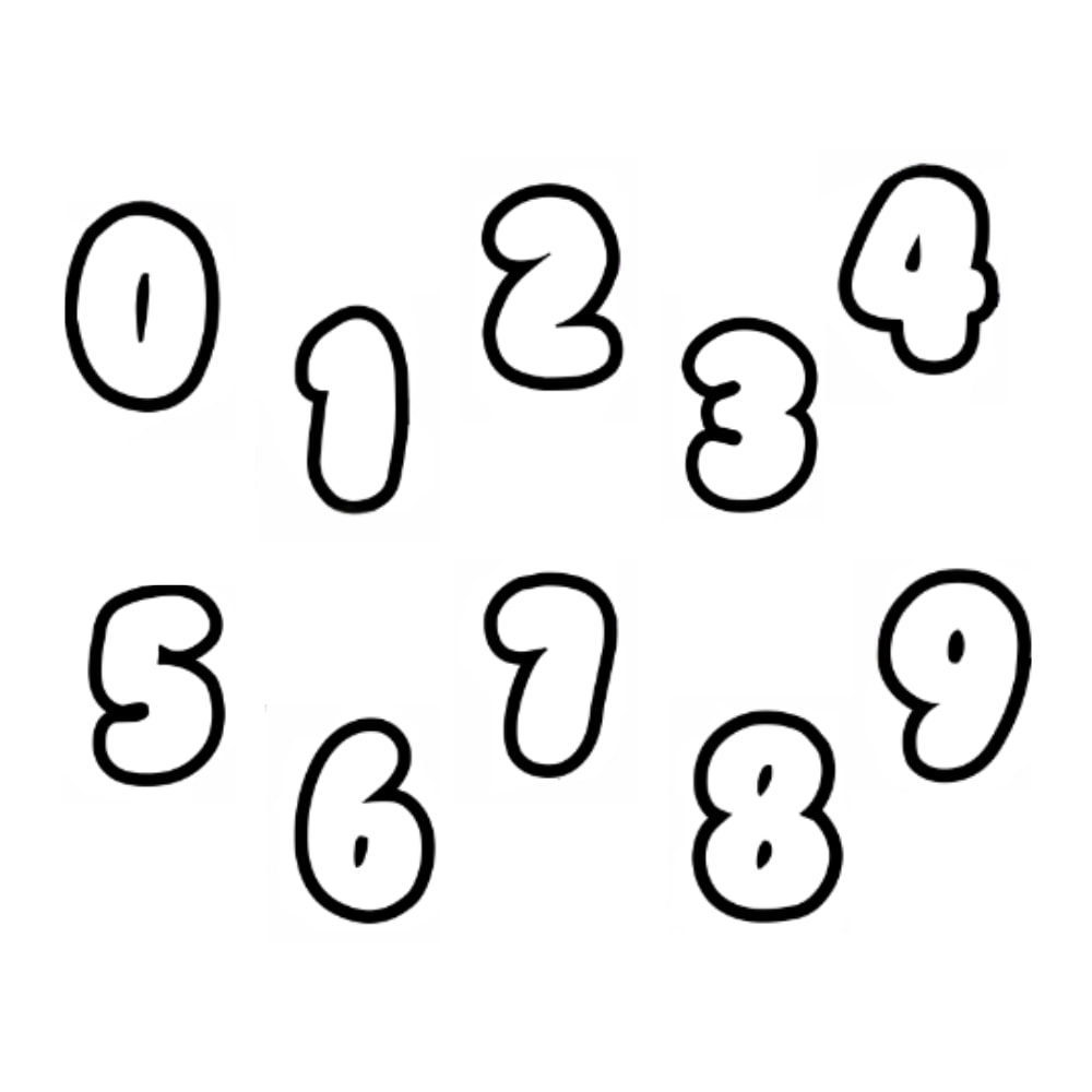 Número para colorir de 0 a 9 