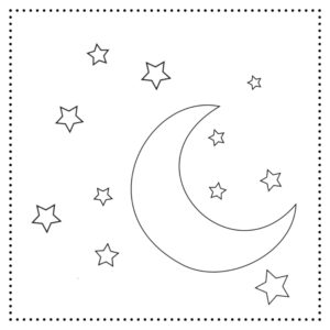 molde de lua e estrela para imprimir - Como Fazer Artesanatos