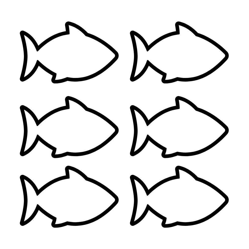 molde de peixe simples