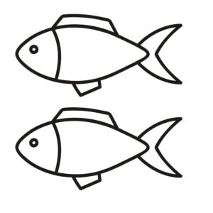 molde de peixe para colorir