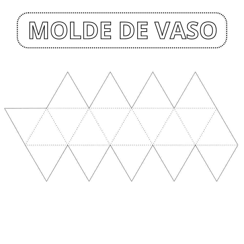 molde de vaso geometrico