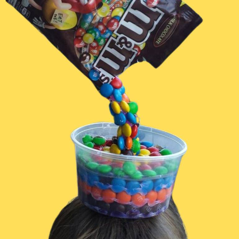 cabelo maluco de m&m