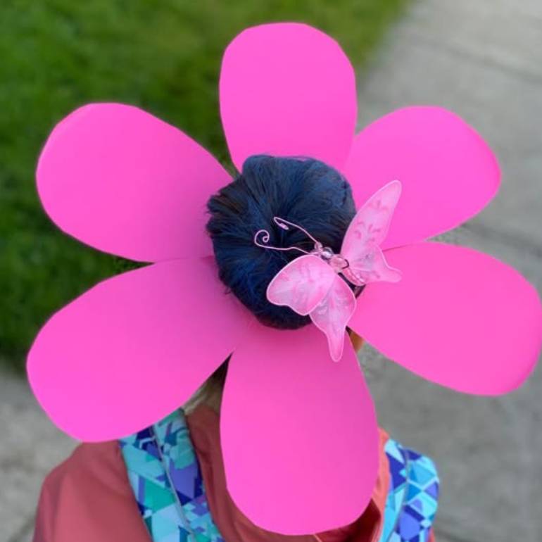 cabelo maluco de flor